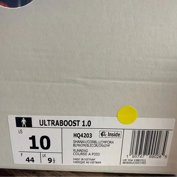 Adidas Ultraboost 1.0 Ultra Boost Shadow Navy Blue White HQ4203 Mens Size - Picture 9 of 10